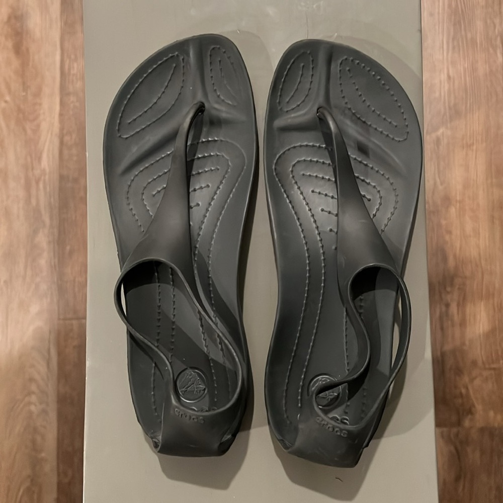 Black Crocs Sexi Flip Slingback Sandals | Size 9 | Lightweight & Waterproof